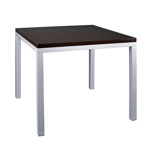 Montego End Table, Platinum Frame with Black Laminate